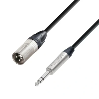 Immagine di Adam Hall Cables 5 STAR BMV 0150 Cavo bilanciato Neutrik® XLR maschio x Jack TRS 1,5 m