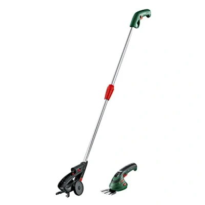 Immagine di Bosch Home and Garden Isio a batteria Forbici per erba, Sfoltirami incl. ricaricabile, caricatore, con prolunga, attacco cesoia erba