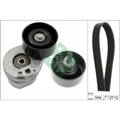 Immagine di INA 529 0389 10 Kit cinghie Poly V Controllare corsa libera generatore ed ev. sostituire FORD: Transit Mk5 Camion pianale/Telaio, Bus