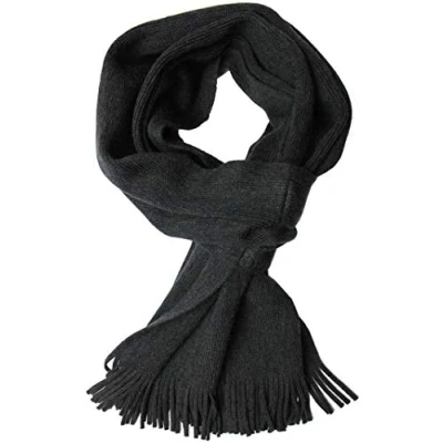 Immagine di Sciarpa lavorata a maglia Red Fox e Warm Uni Trendy 100% Wool (Merino) (180 x 28 cm, Antracite)