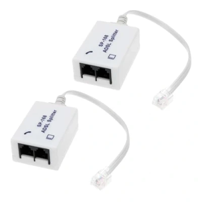Immagine di Create idea 2 Pezzi ADSL Filter Splitter Adatto Per Linea Telefonica 1 A RJ11 6P4C 6P2C Maschio Doppia Femmina Adattatore Convertitore Modem Telefonico