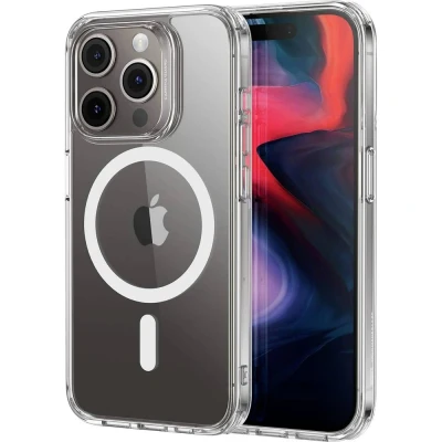 Immagine di ESR Classic Hybrid HaloLock Case Backcover per cellulare Apple iPhone 15 Pro Trasparente Compatibile con MagSafe