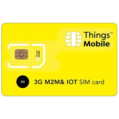 Immagine di SIM 3G Things Mobile con copertura globale e rete multi operatore GSM/2G/3G/4G LTE, senza costi fissi, scadenza tariffe competitive, 10 di credito incluso
