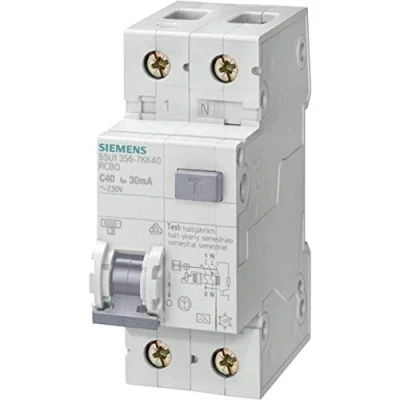 Immagine di Siemens 5SU1356 7KK20 Interruttore differenziale 1 polo 20 A 0.03 230 V
