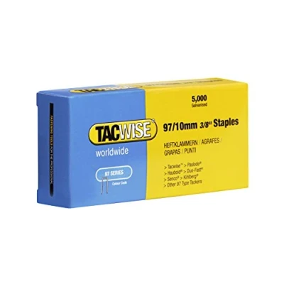 Immagine di Tacwise 0302 97 Narrow Crown Staple, graffette a Corona Stretta offrono Prestazioni e versatilità eccezionali Sono Perfetti per Usi su Mobile arredamenti etc
