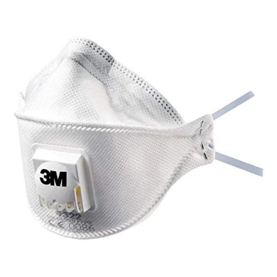 Immagine di 3M Aura Respiratore per carteggiatura a mano e l&#039;uso di utensili elettrici 9322+, FFP2, con valvola, 5/PK