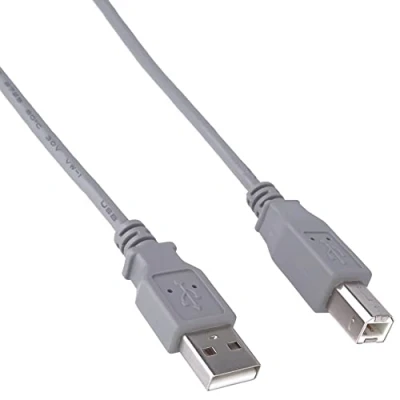 Immagine di PremiumCord Cavo USB 2.0 Ad Alta Velocità M/M 1m, a Maschio B Maschio, di Collegamento Per Scanner Ecc., Doppia Schermatura, AWG28, Colore Grigio, Lunghezza 1m