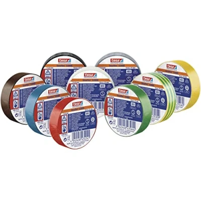 Immagine di tesa tesaflex IEC 53988 00017 00 Nastro isolante Rosso (L x L) 25 m 19 mm 1 pz.