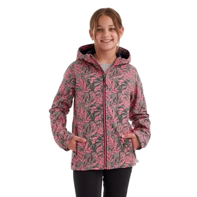 Immagine di killtec Bambine e ragazze Giacca softshell/giacca outdoor con cappuccio Mädchen Softshelljacke Print, light moss, 164, 43200 000