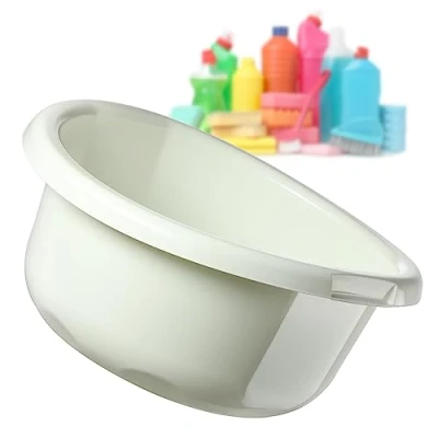 Immagine di KADAX Ciotola di plastica, in diverse misure e colori, robusta, universale, per bagno, lavanderia (11L, crema)