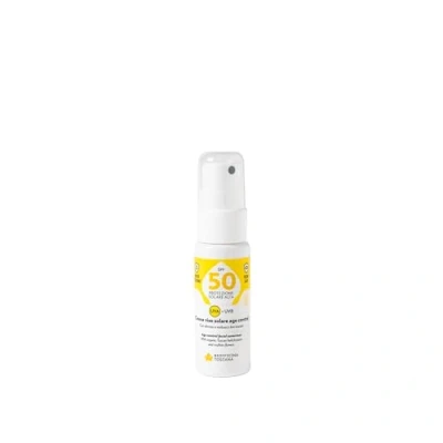 Immagine di Biofficina Toscana Crema solare viso age control SPF 50, 50 ml Protezione anti aging Con filtri UVA/UVB elicriso e verbasco bio toscani, resistente all’acqua