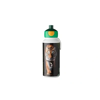 Immagine di Mepal Borraccia Pop up Campus Ermetica per la Scuola Priva di BPA e Lavabile in Lavastoviglie 400 ml Wild Tiger