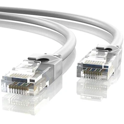 Immagine di Mr. Tronic 5m Cavo di Rete Ethernet CAT5E, AWG24, CCA, UTP, RJ45 (5 Metri, Grigio)