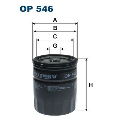 Immagine di FILTRON OP 546 Filtro olio 3/4 16 UNF ad avvitamento FORD: MONDEO 2 Kombi, FIESTA 4, 3