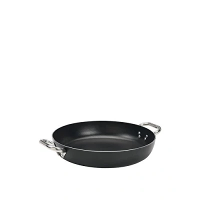 Immagine di Pentole Agnelli Alblack Tegame in Alluminio, Acciaio Inossidabile, Nero, 32 cm