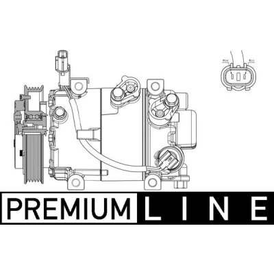 Immagine di MAHLE ORIGINAL ACP 629 000P Compressore Aria Condizionata 6VS14e 12 PAG 46 YF R 1234yf, 134a