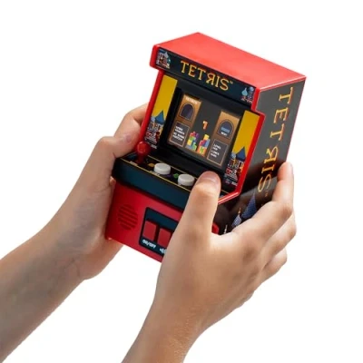 Immagine di Mini Tetris Arcade Game Machine, Giocattolo Elettronico da Sala Giochi Classico Rétro con Nuovo Schermo a Colori TFT, Autentica Replica in Miniatura, Perfetto per Tutte le Età