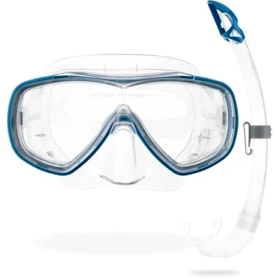 Immagine di Cressi Onda Mare Combo Set Maschera Sub e Snorkel Mexico, Trasparente/Giallo