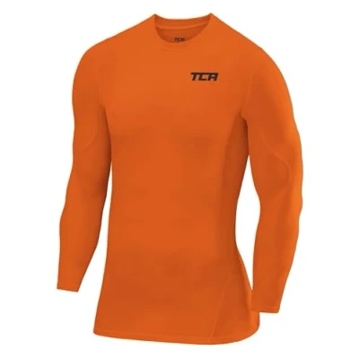 Immagine di TCA Superthermal Base Layer a Compressione Maglia Manica Lunga Termica sotto da Uomo Arancia, S