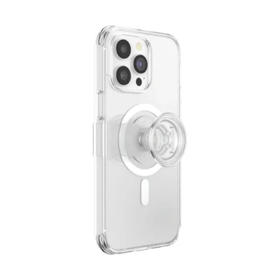Immagine di PopSockets: PopCase PlantCore per MagSafe Custodia a Base vegetale iPhone 14 PRO Max con Supporto PopGrip Slide Riposizionabile e Impugnatura Top Intercambiabile Clear