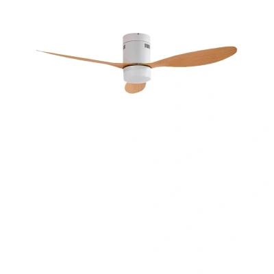 Immagine di Lucande LED ventilatore da soffitto Kayu, bianco, DC, silenzioso, 132 cm