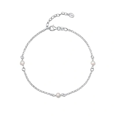 Immagine di Amberta Cavigliera con Perline da Donna in Argento Sterling 925: 4 5 mm a 25 cm