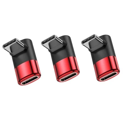 Immagine di MOGOOD adattatore USB C a 90 gradi estensore da maschio femmina Trasmissione dati Type PD100W ricarica rapida e passaggio video 8K@60Hz,per accessori steam deck altri