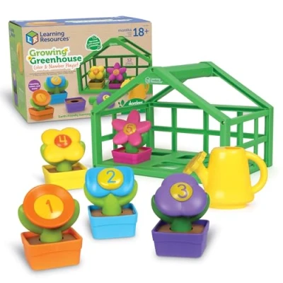 Immagine di Learning Resources Variety Coltiva in Serra Colori e Numeri, età 18 Mesi+, attività prescolare, l&#039;apprendimento dei Bambini 2 4, Montessori, Giocattoli sostenibili, LER3605