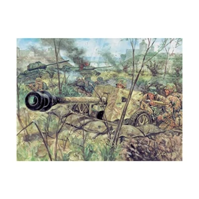 Immagine di Italeri 6096 German Pak 40 At Gun W/Servants Scala 1:72