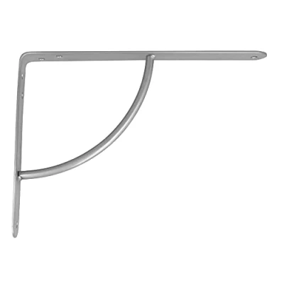Immagine di Amig Staffa per mensole a muro Supporti Reggimensola Staffe in Acciaio Colore: Grigio Metallizzato Dimensioni: 250 x 200 Peso max: 90 kg