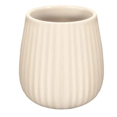 Immagine di Kleine Wolke Bicchiere portaspazzolino Groove Accessori Colore Rafia Materiale: gres