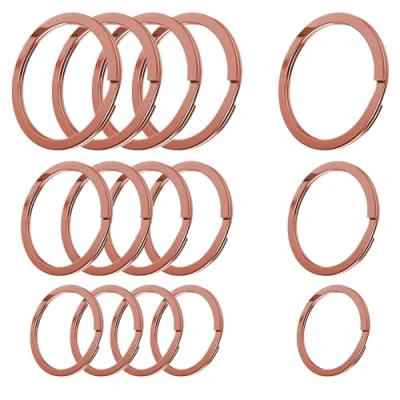 Immagine di Cerbery Set Portachiavi in ​​Acciaio Temprato 5 x 30 mm, 25 20 mm (Nero)