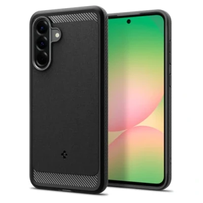 Immagine di Spigen Cover Rugged Armor Compatibile con Samsung Galaxy A56 5G Nero Opaco