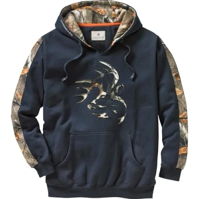 Immagine di Legendary Whitetails Felpa con Cappuccio da Uomo, Grande e Alto, in onice, 4XL