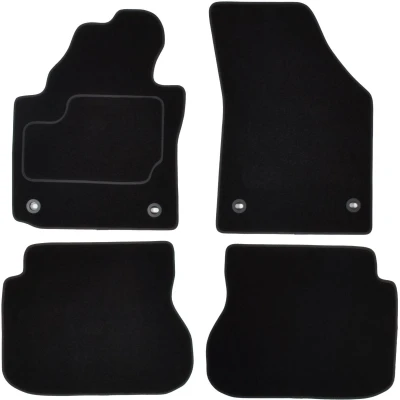 Immagine di MAMMOOTH A041 VW50 PRM 01 Set tappetino Tessile anteriore e posteriore 4 nero VOLKSWAGEN: Caddy 3