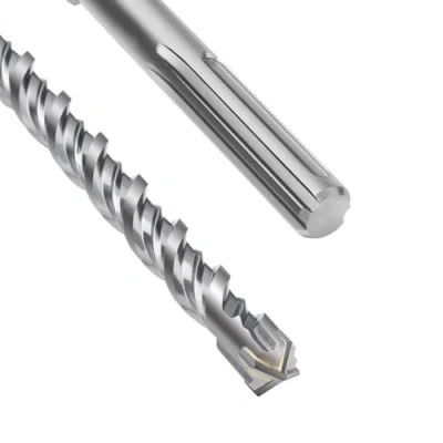 Immagine di Punta per trapano SDS Max, 20 x 460 mm, con 4 punte in metallo duro e doppia vite, calcestruzzo, pietra, pietra naturale