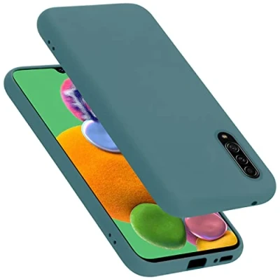 Immagine di Cadorabo Custodia compatibile con Samsung Galaxy A90 5G in LIQUID VERDE Coperchio protettivo silicone TPU flessibile