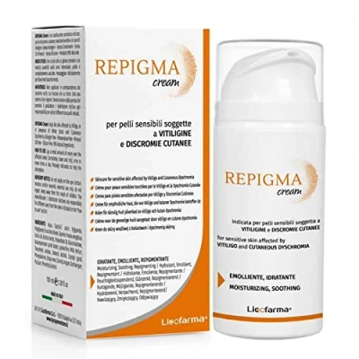 Immagine di Repigma Cream Crema 95% Ingredienti Naturali Utile per Pelli Soggette a Vitiligine, Macchie Bianche e Discromie Cutanee