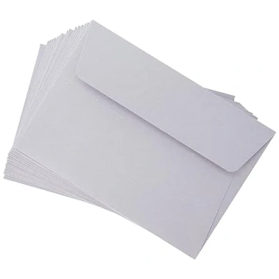 Immagine di Clairefontaine 5326C Pacco da 20 Buste autoadesive Formato C6 11,4x16,2cm 120g/m² Colore Grigio Koala Inviti Eventi e Corrispondenza Gamma Pollen Carta Premium Liscia