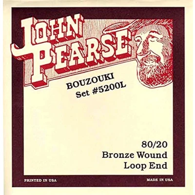 Immagine di John Pearse® Strings »5200L Bouzouki 80/20 BRONZE LOOP END« Corde per 011/040