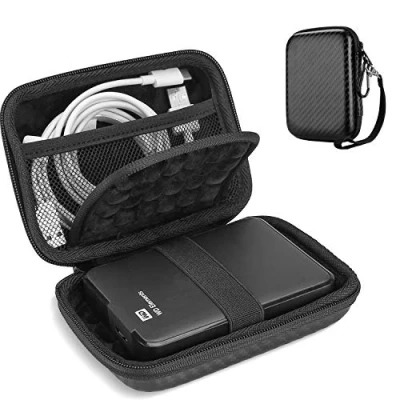 Immagine di ProCase custodia rigida esterna da 2,5&quot;, protettiva per WD, Toshiba, Canvio, Seagate, Samsung SSD HDD, portatile antiurto 2,5&quot; con scomparti schede e accessori