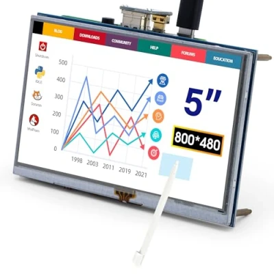 Immagine di ELECROW Monitor touchscreen Raspberry Pi da 5 pollici 800x480 Display LCD TFT Interfaccia HDMI per 4B 3B+ 3B 2B+ BB Black Banana Windows 10 8 7