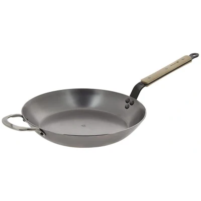 Immagine di De Buyer Frying pan Mineral B Wood ø 28 cm without non stick coating Suitable for all Cooktops