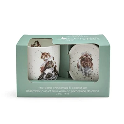 Immagine di Wrendale Designs &#039;Piggy in the Middle&#039; Tazza e Coaster Set
