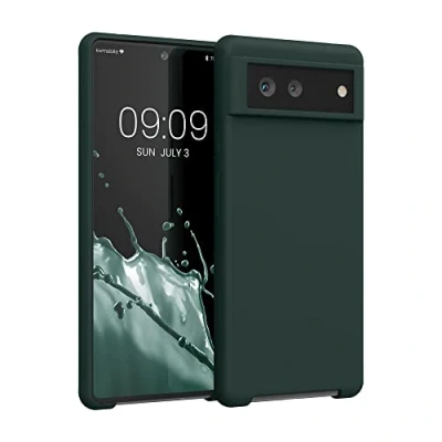 Immagine di kwmobile Cover per Google Pixel 6 Custodia Back Case Smartphone in Silicone TPU Protezione Gommata verde muschio
