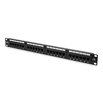 Immagine di Digitus DN91624U Pannello Patch 19&quot; Non Schermato UTP 24 Porte 8 Poli Rj45 per Reti Categoria 6, 1 Unità