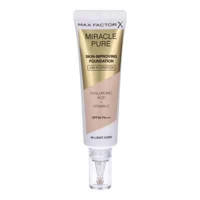 Immagine di MAX Factor Miracle PURE Foundation Fondotinta, Donna, Taglia: 30 ml, Light ivory