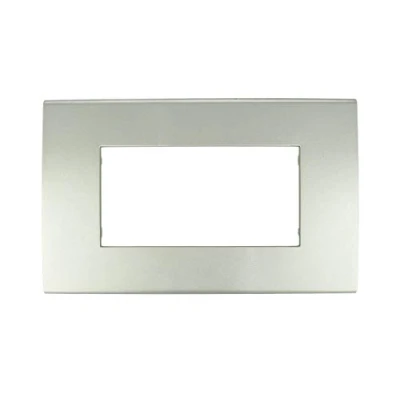 Immagine di Placche Compatibile Con Vimar Arke, Da 4 Moduli/Posti, Colore Titanio