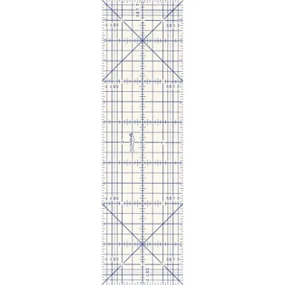 Immagine di Clover Righello quadrato caldo e resistente al calore per ferro da stiro a secco vapore, orlatura, tende, coperte, 4 x 14 101,6 355,6 mm, bianco