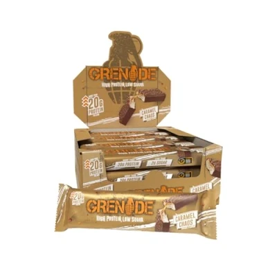 Immagine di Grenade Barretta Proteica a Basso Contenuto di Carboidrati Caramel Chaos, 12 x 60 g